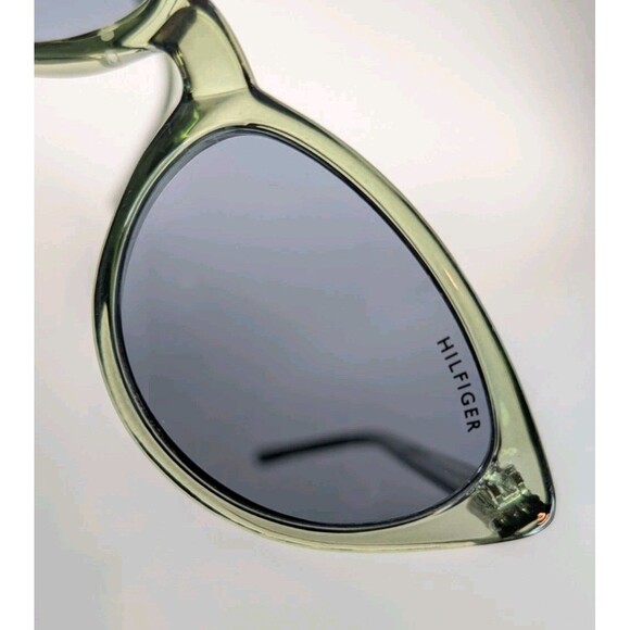 Tommy Hilfiger LIZ WP OL573 Cat Eye Sunglasses Green Crystal Gray Lens main image 5